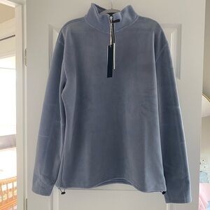 Cozy Blue Quarter-Zip Fleece Pullover